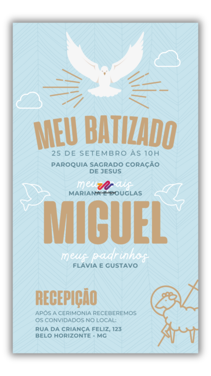 Convite Digital Batizado