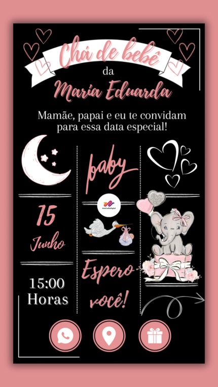Convite Interativo Chá de Bebê