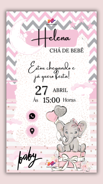 Convite Interativo Chá de Bebê