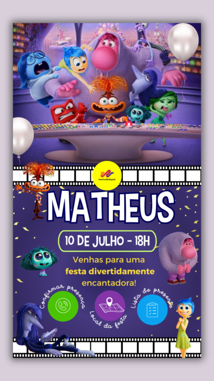 Convite Interativo Simples Divertidamente