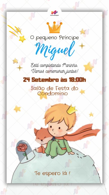 Convite digital Pequeno Príncipe