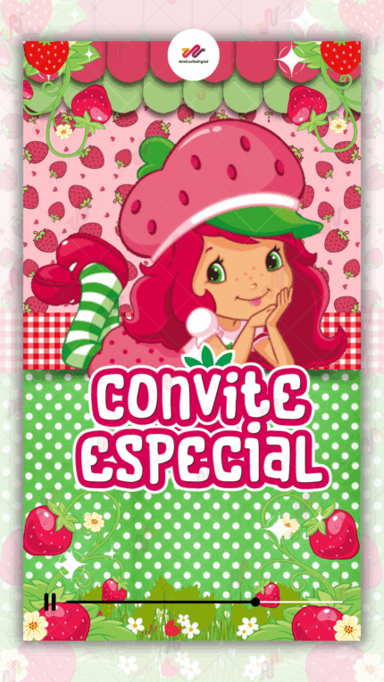 Convite animado Plus Moranguinho