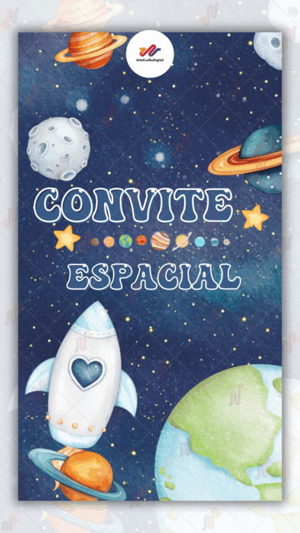Convite Animado Plus Astronauta