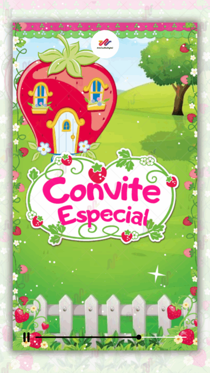 Convite animado Plus Moranguinho