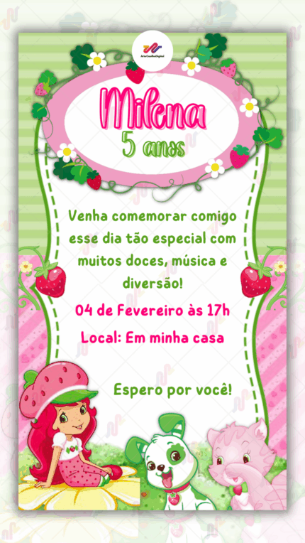 Convite digital Moranguinho