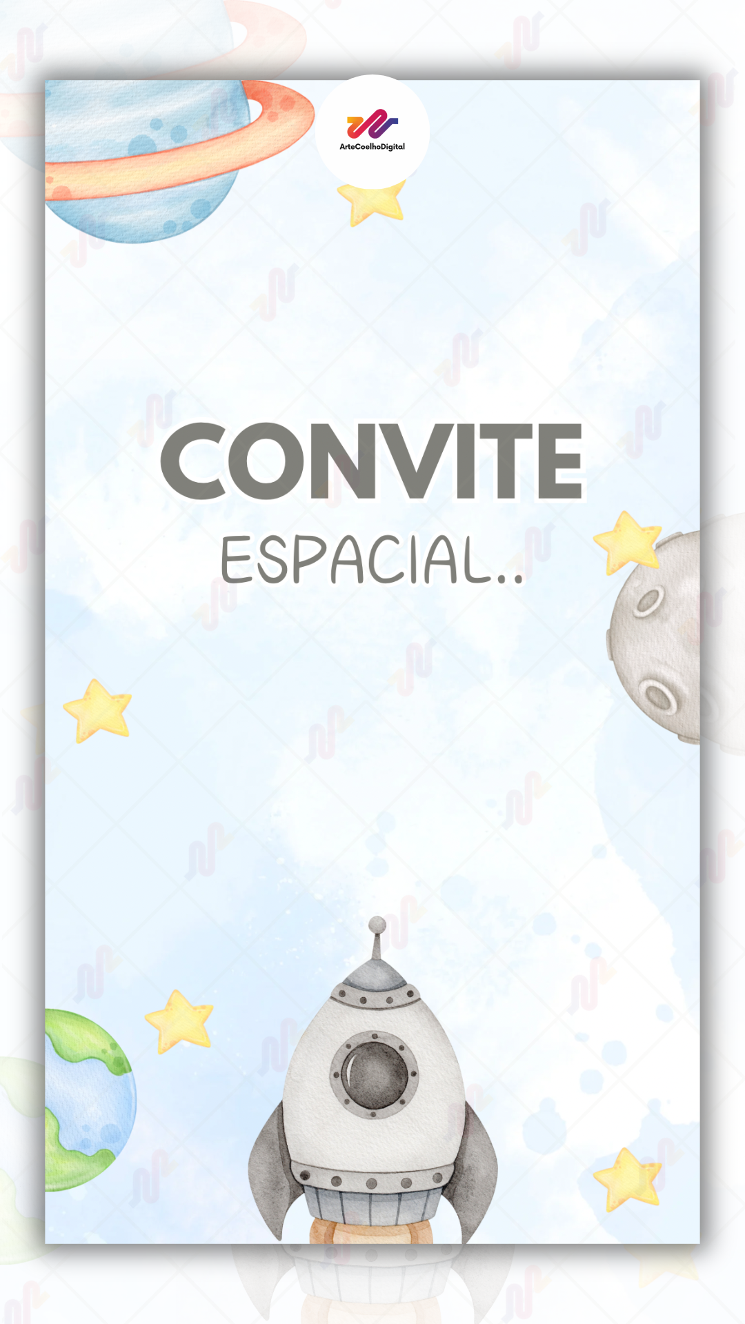 Convite Animado Plus Astronauta