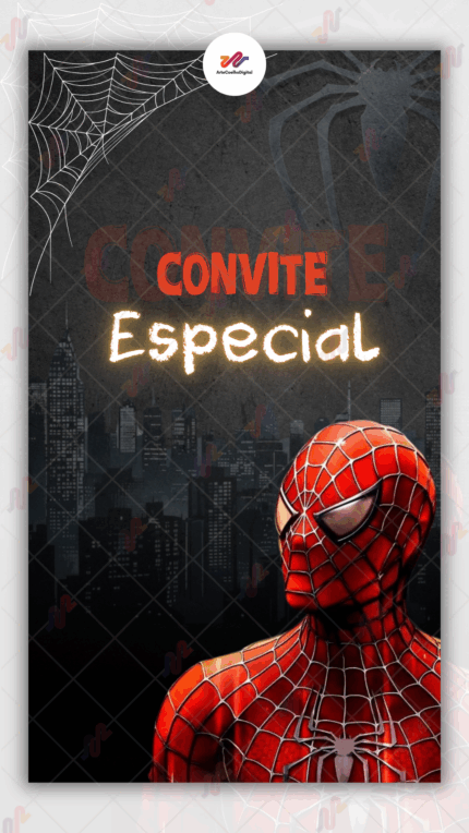Convite animado Plus Homem aranha
