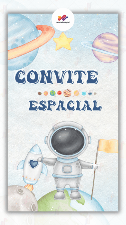 Convite Animado Plus Astronauta