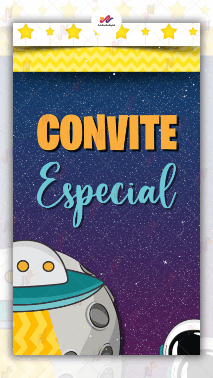Convite Animado Plus Astronauta