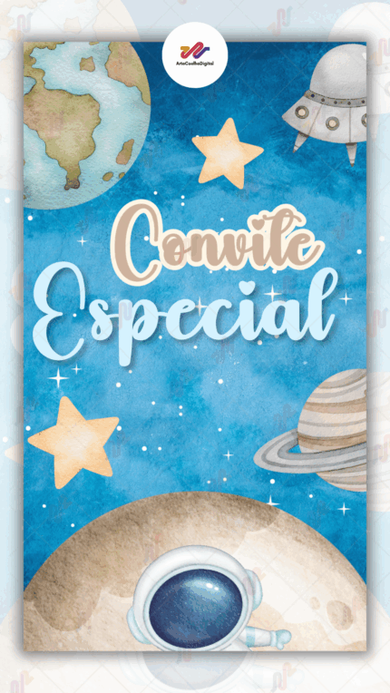 Convite Animado Plus Astronauta