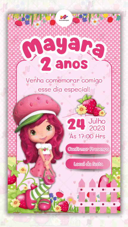 Convite Interativo Moranguinho