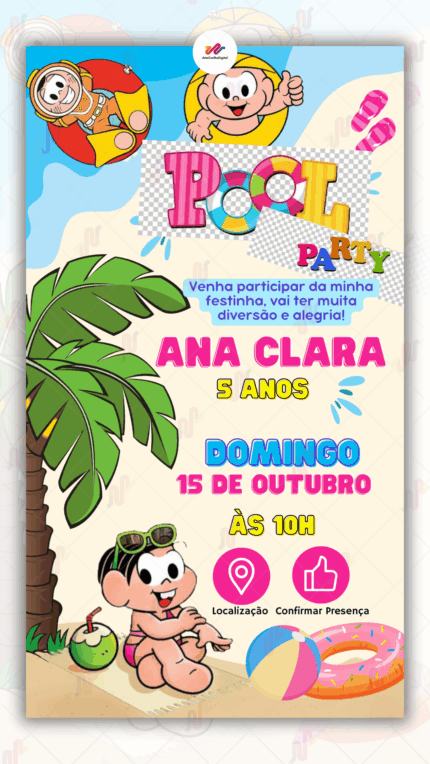 Convite Digital Turma da Monica